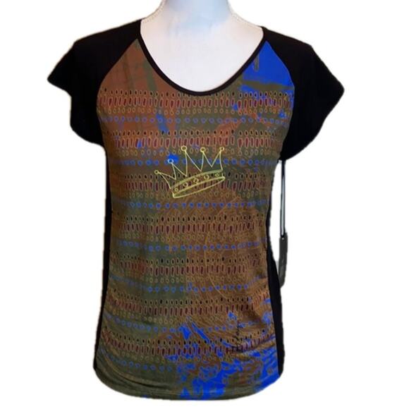 VOLT Design Raza Top Slinky Fabric Drop Sleeve NWT - Picture 1 of 5